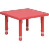 Flash Furniture Red Preschool Activity Table, 24″