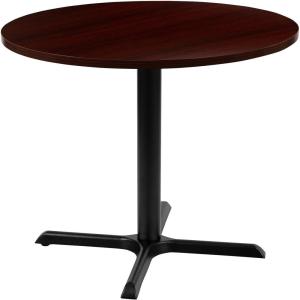 Flash Furniture Chapman 36″ Round Multipurpose Conference Table, Business Meeting Table for Office and Conference Rooms, Rustic Gray(Mahogany)