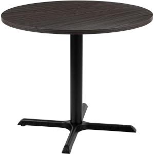 Flash Furniture Chapman 36″ Round Multipurpose Conference Table, Business Meeting Table for Office and Conference Rooms, Rustic Gray(Rustic Gray)
