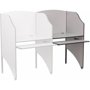 Flash Furniture Jordan Add-On Study Carrel in Nebula Grey Finish(Nebula Grey)