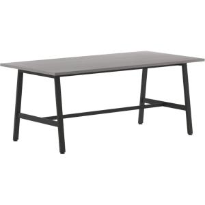 Flash Furniture Redmond Conference Table with A-Frame Base, Commercial Water and Scratch Resistant Laminate Finish, PVC Edge, Heavy Duty Steel Frame, 72×36, Walnut(Gray Oak)