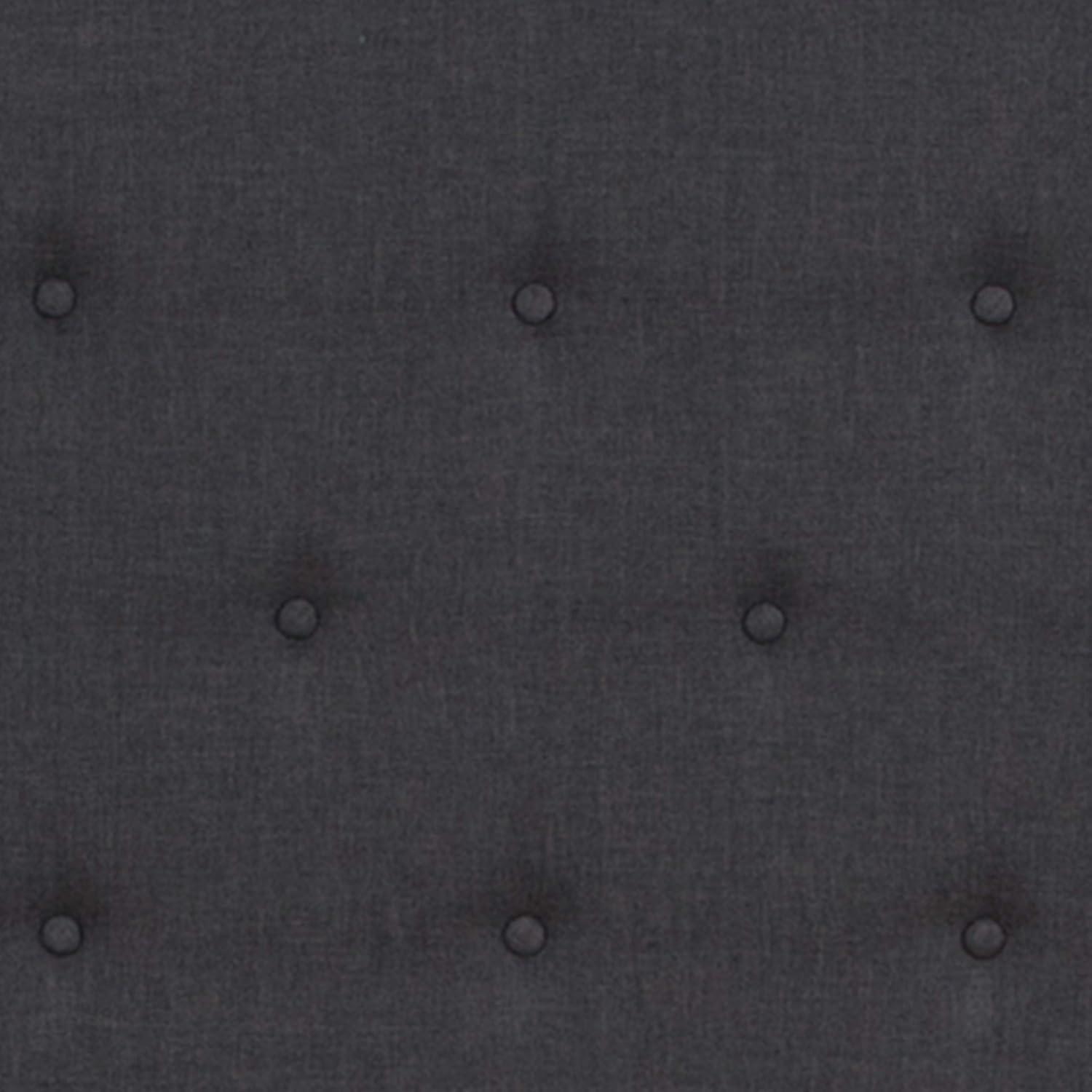 image:imageFlash Furniture Roxbury King Size Tufted Upholstered Platform Bed in Black Fabric with 10 Inch CertiPURUS Certified Pocket Spring MattressDark Gray
