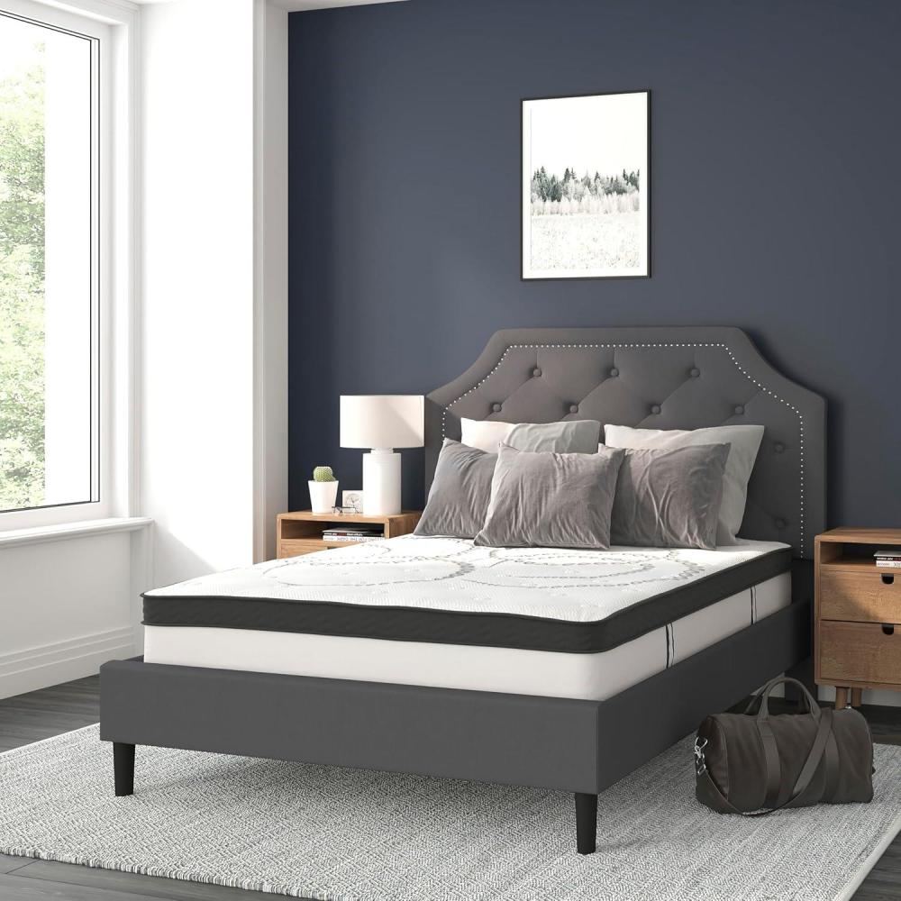 image:imageFlash Furniture 10 Inch CertiPUR US Certified Pocket Spring Mattress King Light GrayDark Gray