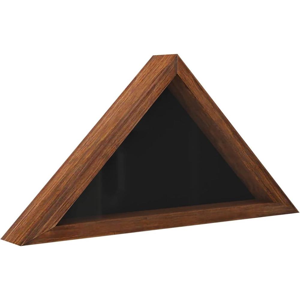 image:imageFlash Furniture Sheehan Memorial Flag Display Case Rustic Brown Solid Wood Military Flag Display Case for 95 x 5 American Veteran FlagRustic Brown