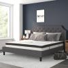 Flash Furniture 10 Inch CertiPUR US Certified Pocket Spring Mattress, King, Light Gray(Dark Gray)