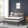 Flash Furniture 10 Inch CertiPUR US Certified Pocket Spring Mattress, King, Light Gray(Dark Gray)