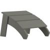 Flash Furniture Sawyer Indoor/Outdoor Commercial Grade Adirondack Ottoman – Navy All-Weather Adirondack Style Footrest(Grey)