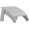 Flash Furniture Sawyer Indoor/Outdoor Commercial Grade Adirondack Ottoman – Navy All-Weather Adirondack Style Footrest(White)