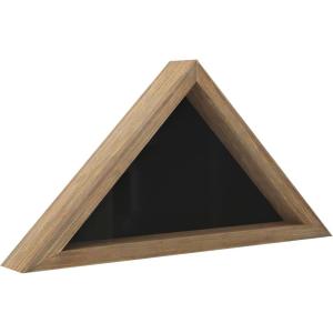 Flash Furniture Sheehan Memorial Flag Display Case – Rustic Brown Solid Wood Military Flag Display Case for 9.5 x 5 American Veteran Flag(Weathered Brown Wood)