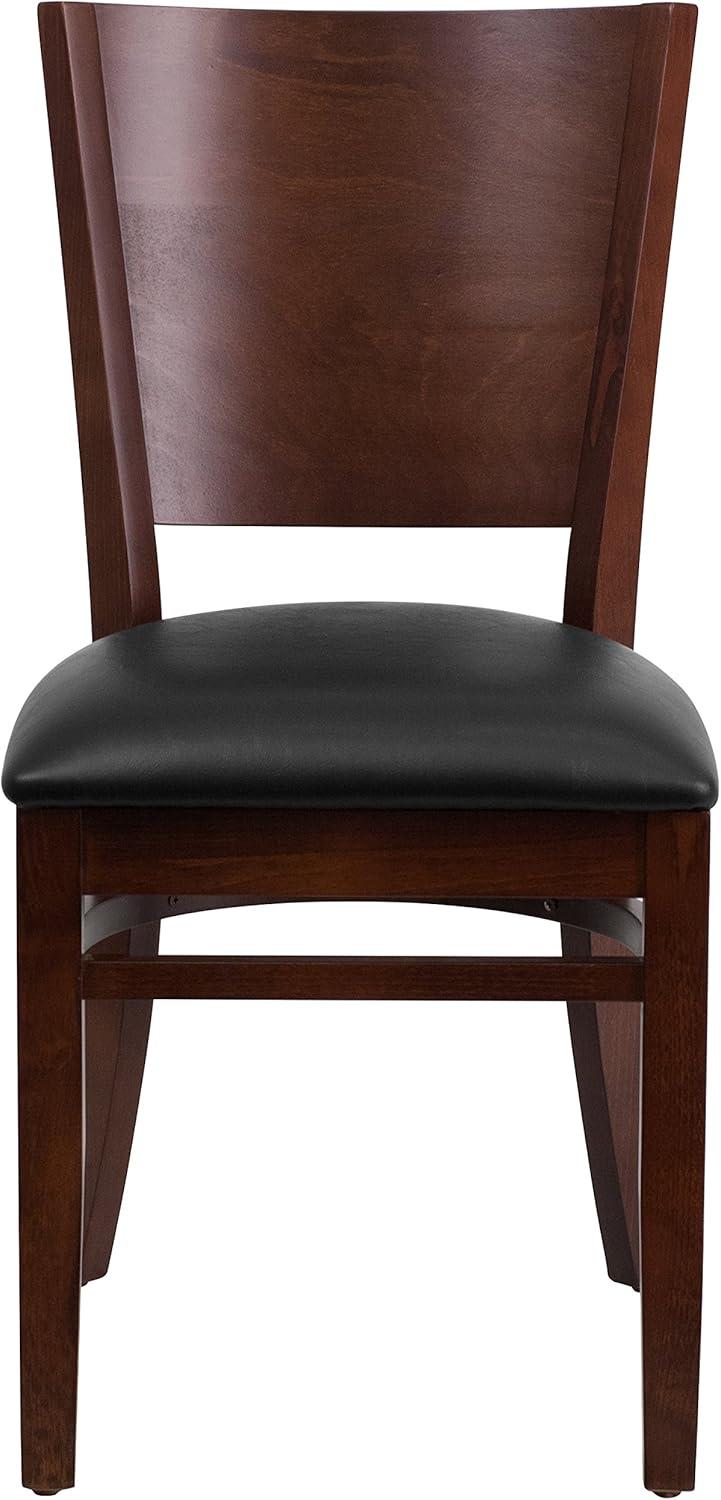image:imageFlash Furniture Lacey Series Solid Back Walnut Wood Restaurant Chair Burgundy Vinyl SeatBlackWalnut
