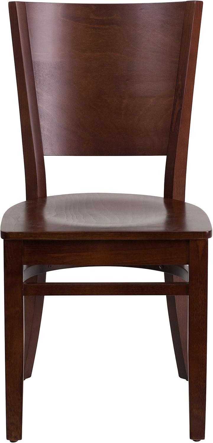 image:imageFlash Furniture Lacey Series Solid Back Walnut Wood Restaurant Chair Burgundy Vinyl SeatWalnut Wood SeatWalnut Wood Frame