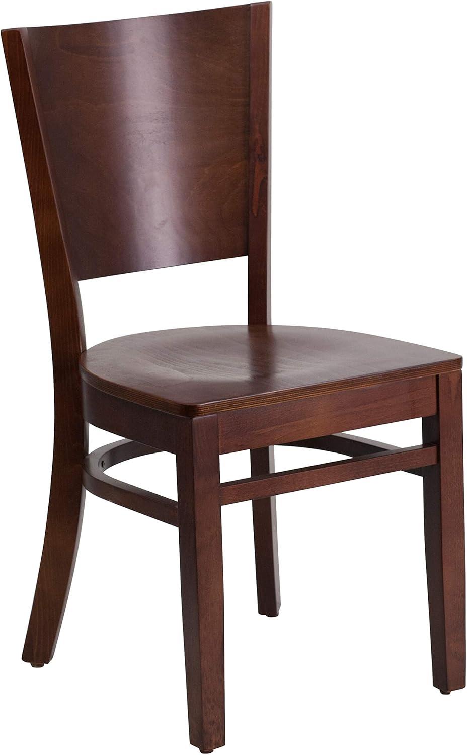 image:imageFlash Furniture Lacey Series Solid Back Walnut Wood Restaurant Chair Burgundy Vinyl SeatWalnut Wood SeatWalnut Wood Frame