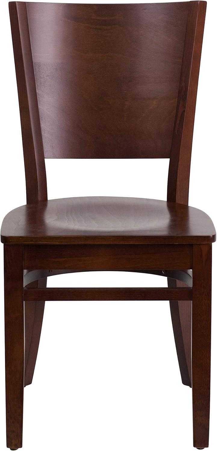 image:imageFlash Furniture Lacey Series Solid Back Walnut Wood Restaurant Chair Burgundy Vinyl SeatWalnut Wood SeatWalnut Wood Frame