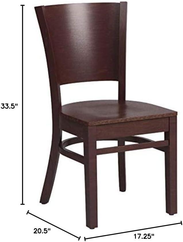 image:imageFlash Furniture Lacey Series Solid Back Walnut Wood Restaurant Chair Burgundy Vinyl SeatWalnut Wood SeatWalnut Wood Frame