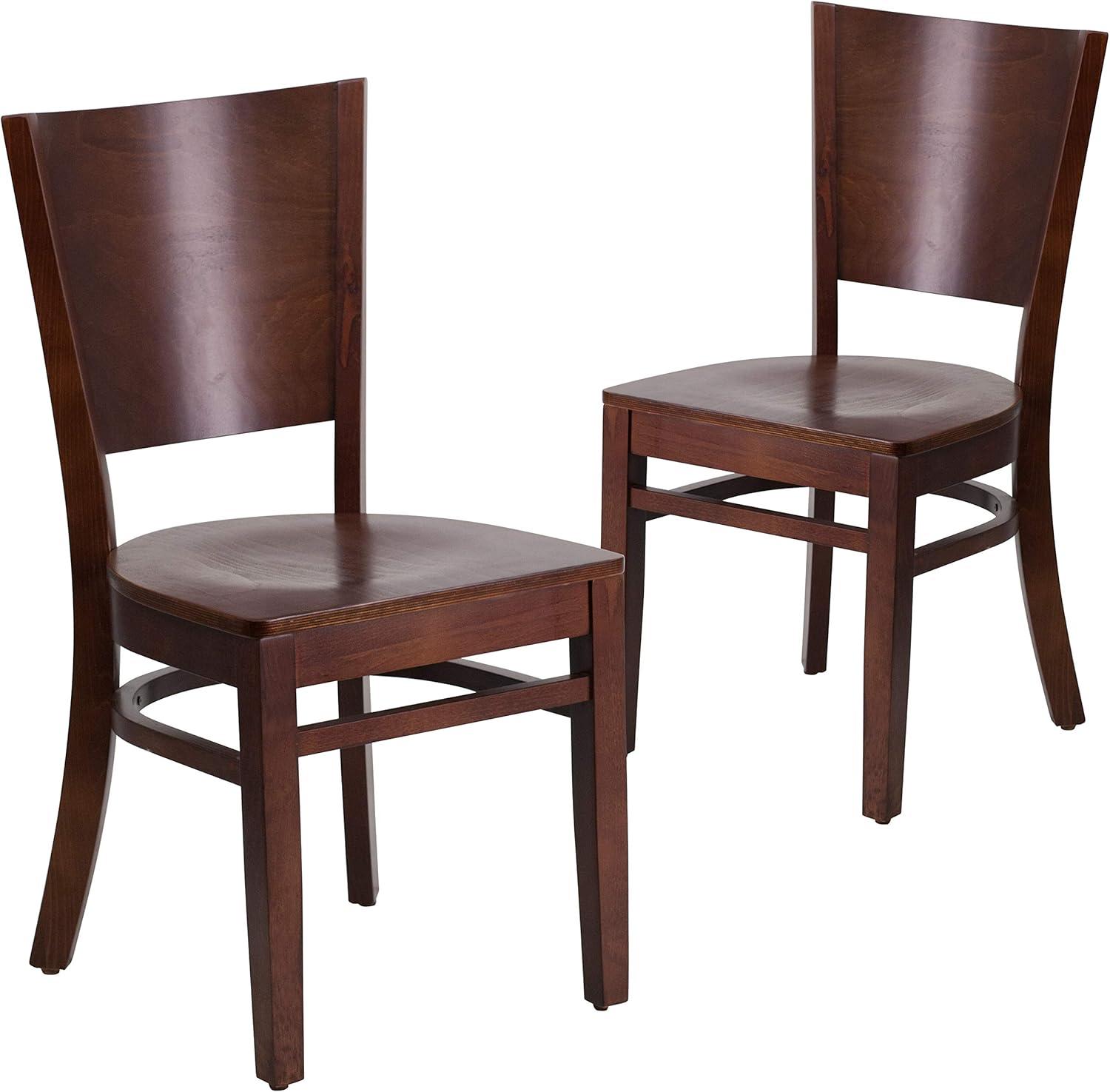 image:imageFlash Furniture Lacey Series Solid Back Walnut Wood Restaurant Chair Burgundy Vinyl SeatWalnut Wood SeatWalnut Wood Frame