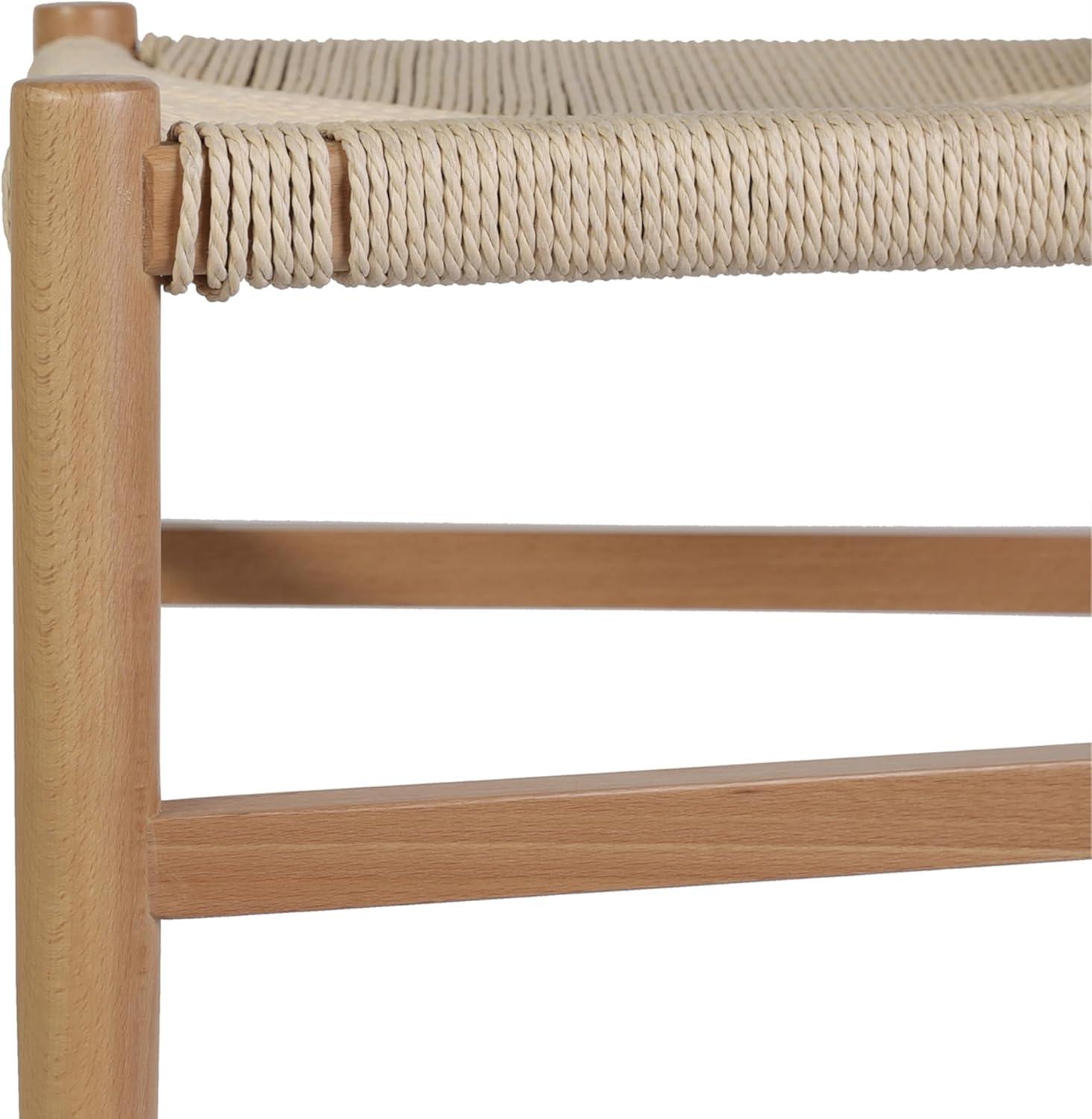 image:imageFlash Furniture Logan Commercial Wood Dining Chair YBack Style Stackable Design Solid Wood Frame Kraft Paper Seat Mortise and Tenon OakNaturalOak FrameNatural Seat