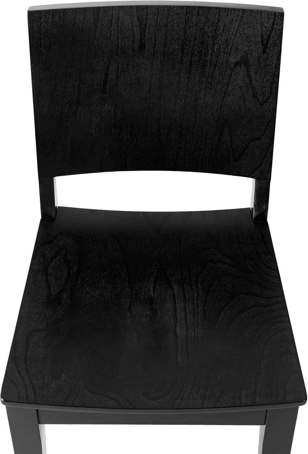 image:imageFlash Furniture Naples Commercial Solid Wood Dining Chair Curved Backrest Sturdy Mortise and Tenon Construction BlackBlack
