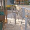 Flash Furniture Commercial Grade 30″ High Black Metal Indoor-Outdoor Barstool with Removable Back(Silver)