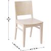 Flash Furniture Naples Commercial Solid Wood Dining Chair, Curved Backrest, Sturdy Mortise and Tenon Construction, Black(Antique White)