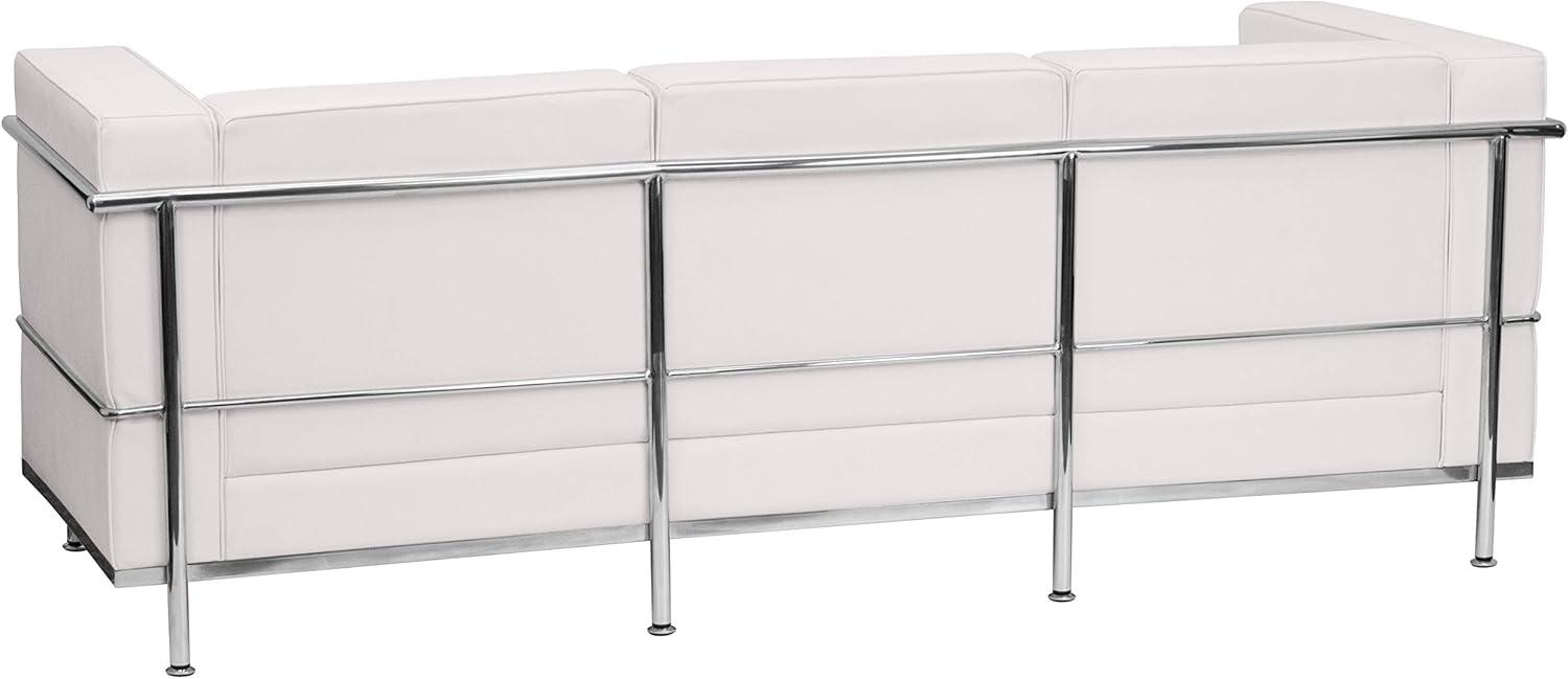 image:imageFlash Furniture Hercules Regal Series Contemporary Gray LeatherSoft Chair with Encasing FrameMelrose White