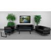 Flash Furniture Hercules Regal Series Contemporary Gray LeatherSoft Chair with Encasing Frame(Black)
