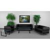 Flash Furniture Hercules Regal Series Contemporary Gray LeatherSoft Chair with Encasing Frame(Black)