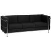 Flash Furniture Hercules Regal Series Contemporary Gray LeatherSoft Chair with Encasing Frame(Black)