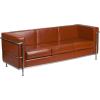 Flash Furniture Hercules Regal Series Contemporary Gray LeatherSoft Chair with Encasing Frame(Cognac)