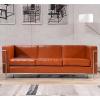 Flash Furniture Hercules Regal Series Contemporary Gray LeatherSoft Chair with Encasing Frame(Cognac)