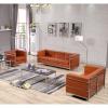 Flash Furniture Hercules Regal Series Contemporary Gray LeatherSoft Chair with Encasing Frame(Cognac)