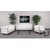 Flash Furniture Hercules Regal Series Contemporary Gray LeatherSoft Chair with Encasing Frame(Melrose White)