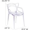 Flash Furniture Josh 4 Pack Nesting Series Transparent Stacking Side Chair(1 Pack)