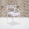 Flash Furniture Josh 4 Pack Nesting Series Transparent Stacking Side Chair(Set of 4)