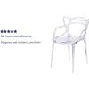 Flash Furniture Josh 4 Pack Nesting Series Transparent Stacking Side Chair(Set of 4)