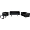 Flash Furniture Hercules Regal Series Contemporary Gray LeatherSoft Chair with Encasing Frame(Black)