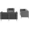 Flash Furniture Hercules Regal Series Contemporary Gray LeatherSoft Chair with Encasing Frame(Grey)