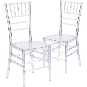 Flash Furniture Flash Elegance Crystal Ice Stacking Chiavari Chair(Set of 2)
