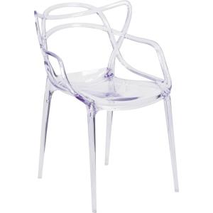 Flash Furniture Josh 4 Pack Nesting Series Transparent Stacking Side Chair(1 Pack)