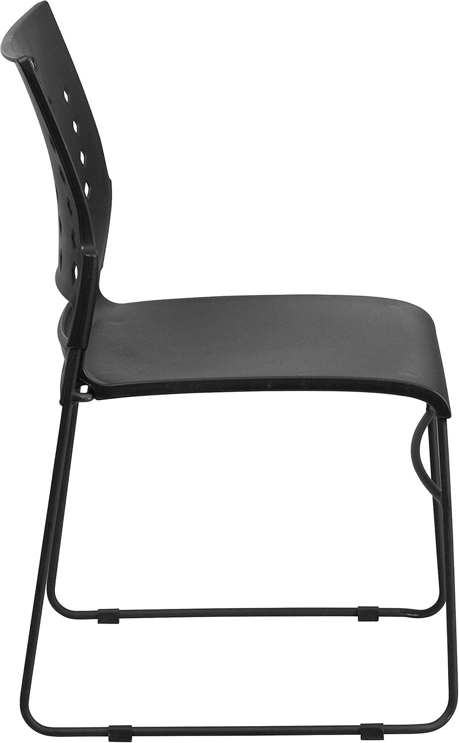 image:imageFlash Furniture HERCULES Series 881 lb Capacity Yellow Sled Base Stack Chair with AirVent BackBlack