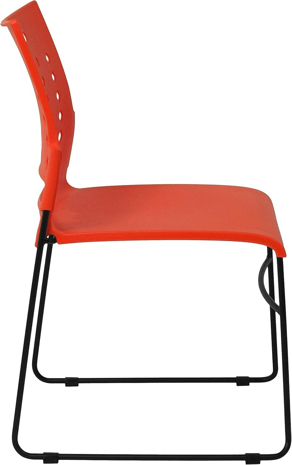 image:imageFlash Furniture HERCULES Series 881 lb Capacity Yellow Sled Base Stack Chair with AirVent BackOrange