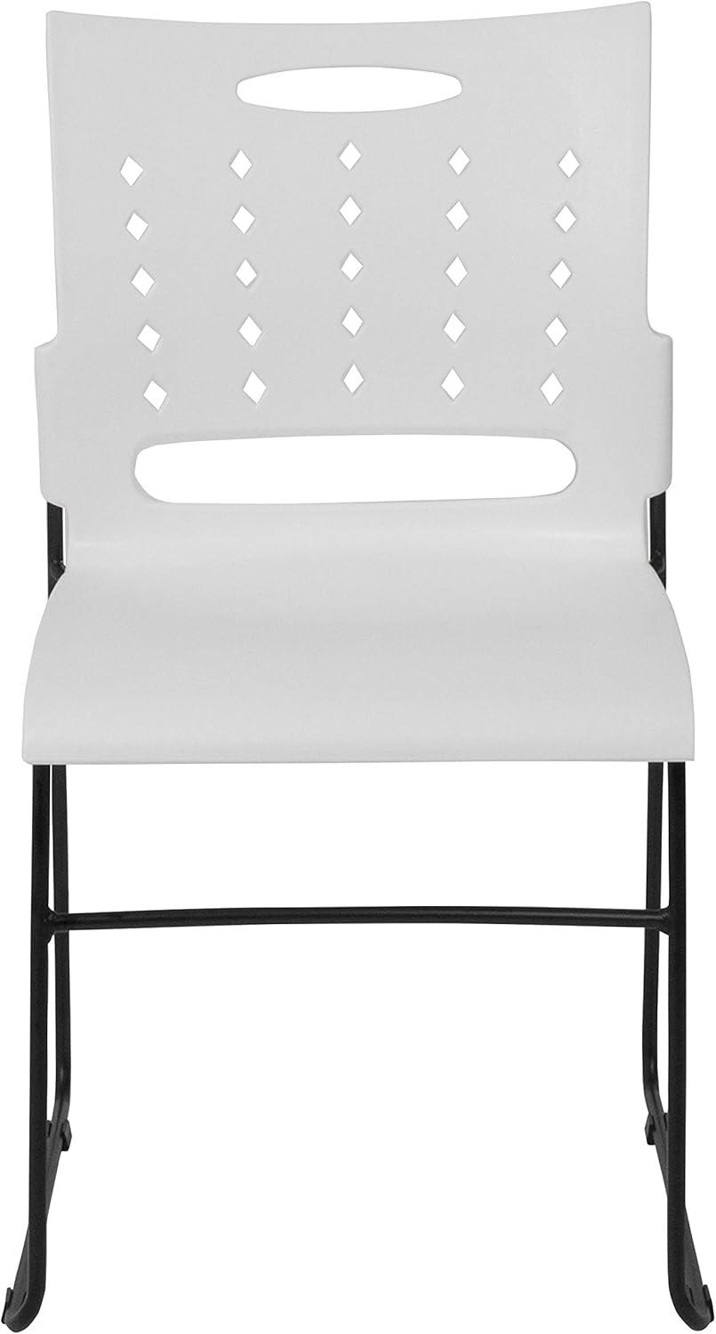 image:imageFlash Furniture HERCULES Series 881 lb Capacity Yellow Sled Base Stack Chair with AirVent BackWhite