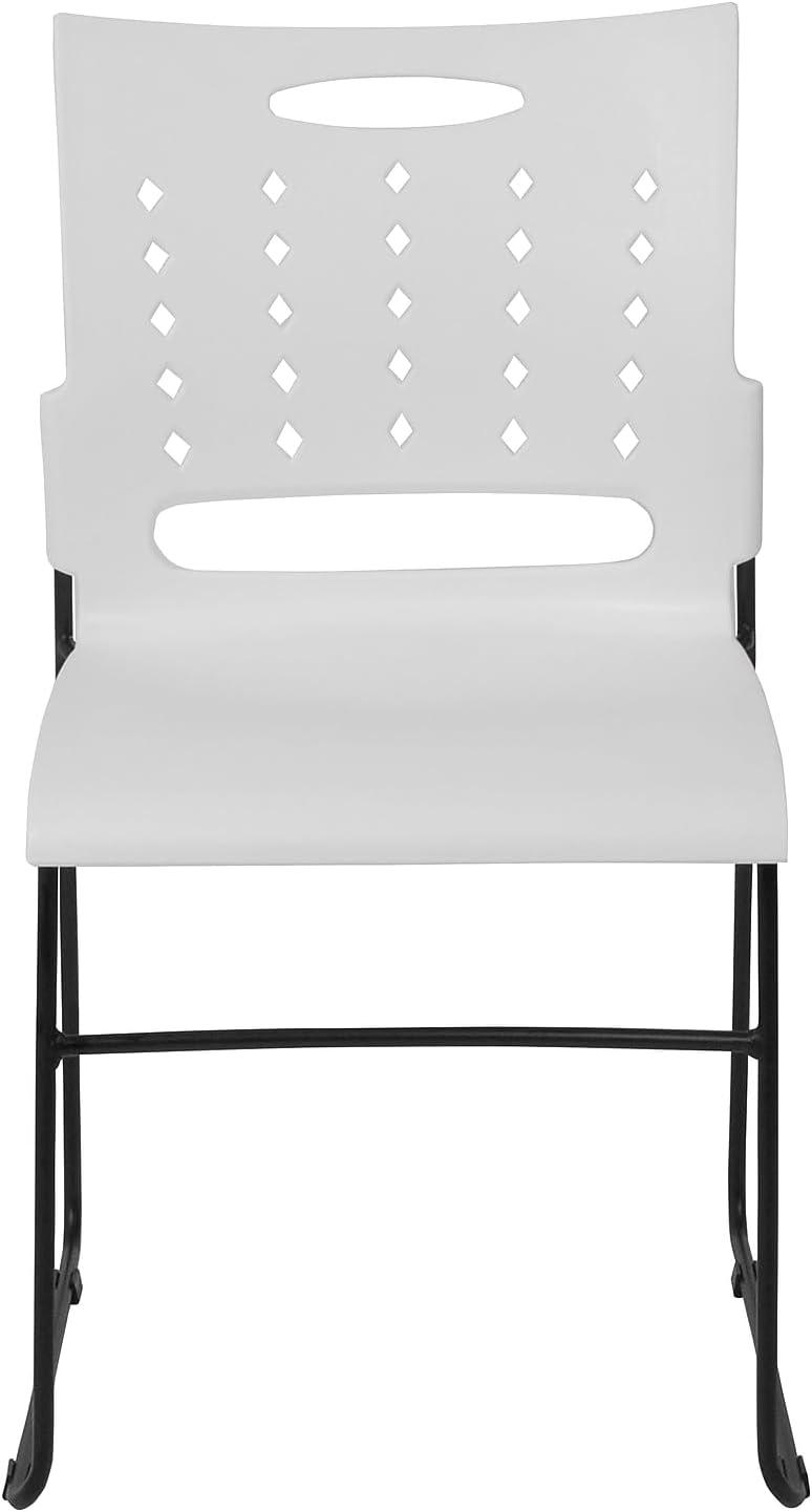 image:imageFlash Furniture HERCULES Series 881 lb Capacity Yellow Sled Base Stack Chair with AirVent BackWhite