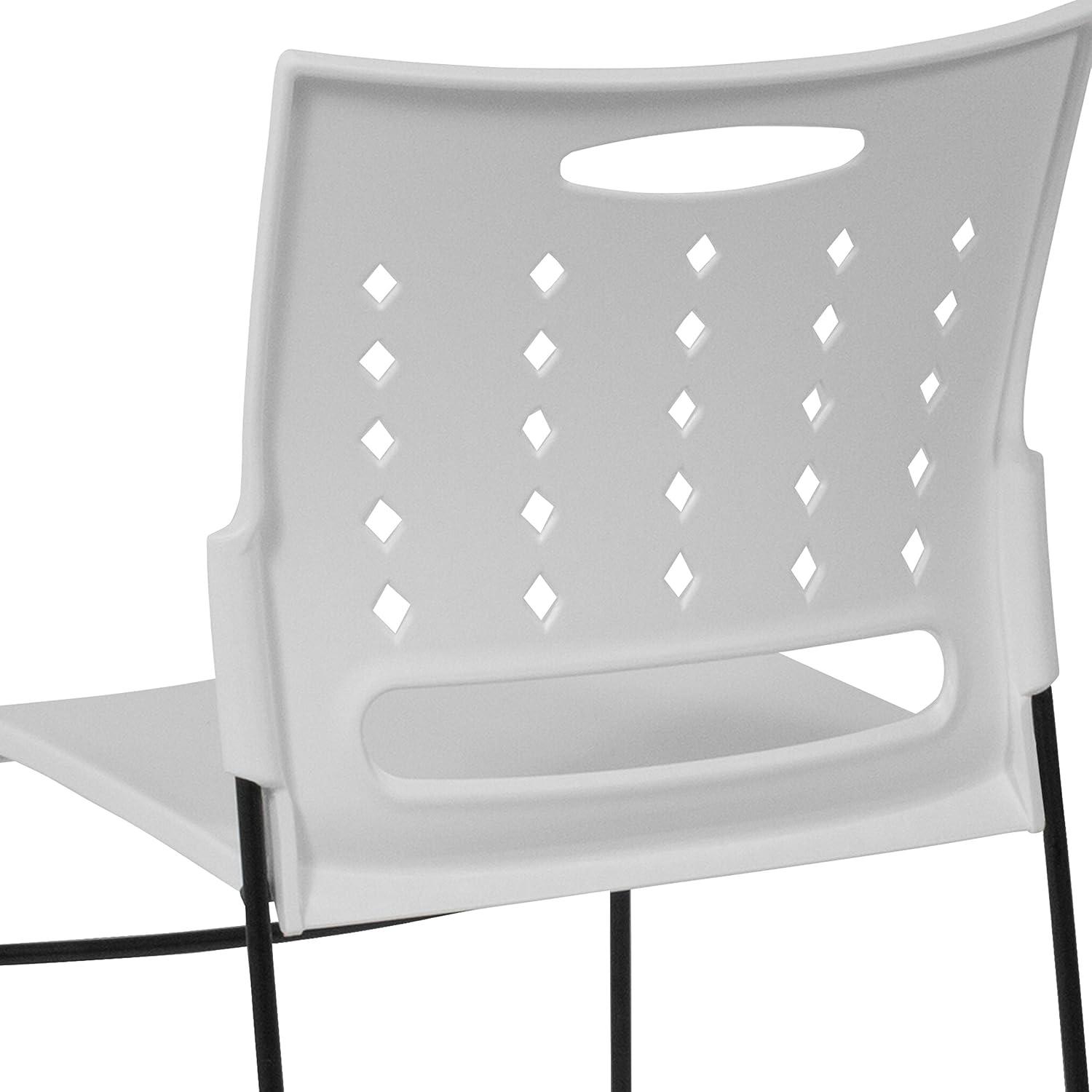 image:imageFlash Furniture HERCULES Series 881 lb Capacity Yellow Sled Base Stack Chair with AirVent BackWhite