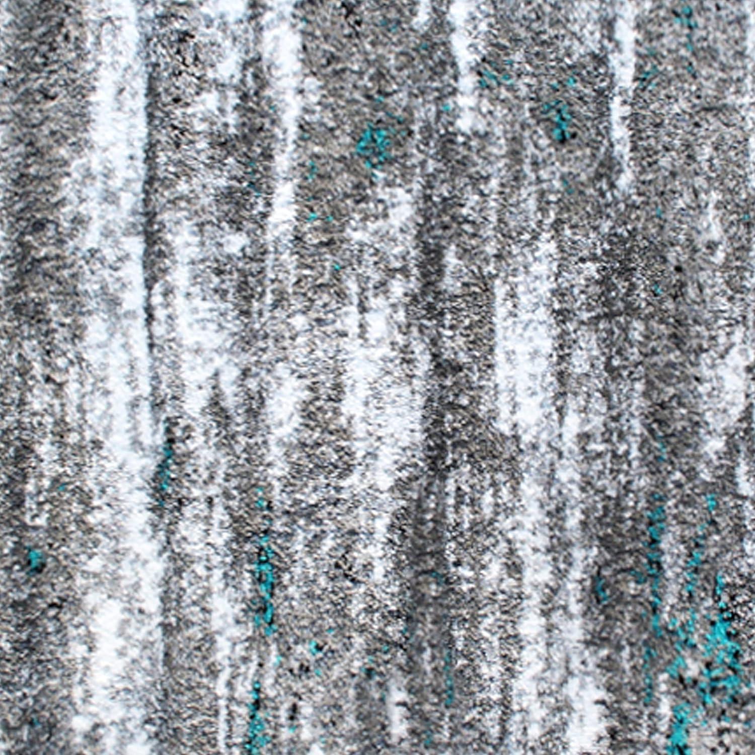 image:imageFlash Furniture Marian Collection Area Rug Distressed Turquoise Olefin Rug with Jute Backing 3 x 16 Entryway Living Room BedroomTurquoise