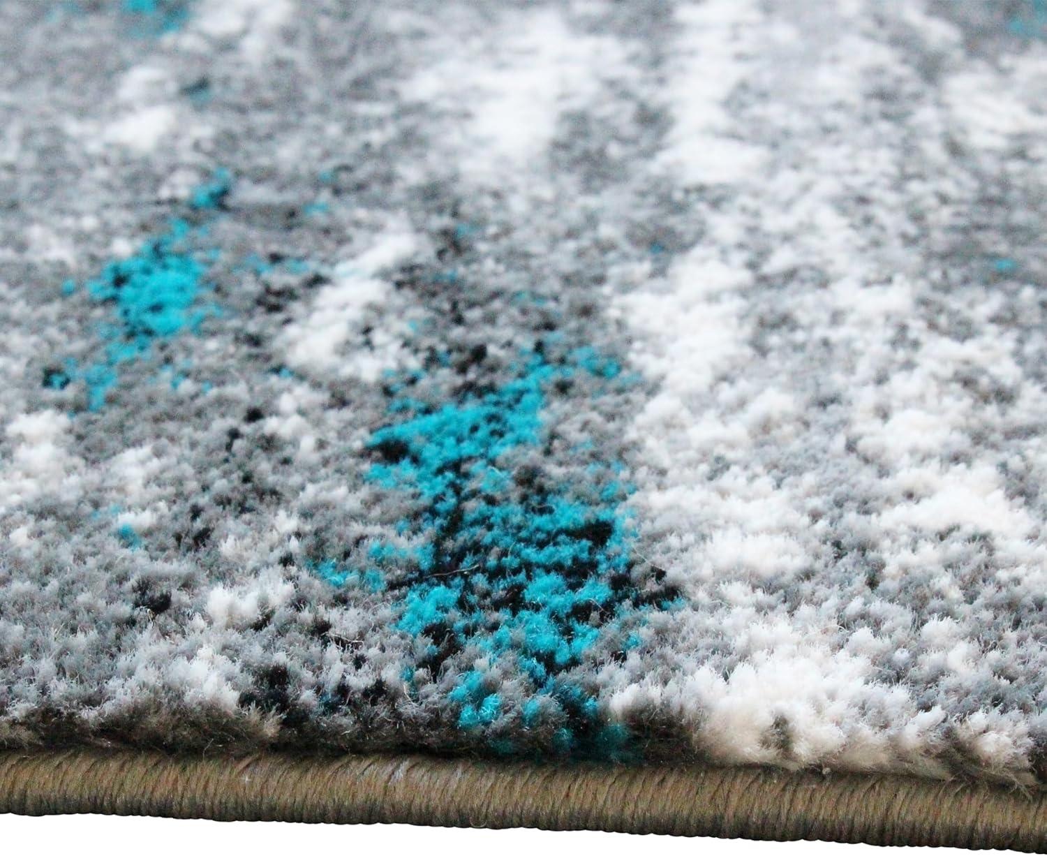 image:imageFlash Furniture Marian Collection Area Rug Distressed Turquoise Olefin Rug with Jute Backing 3 x 16 Entryway Living Room BedroomTurquoise