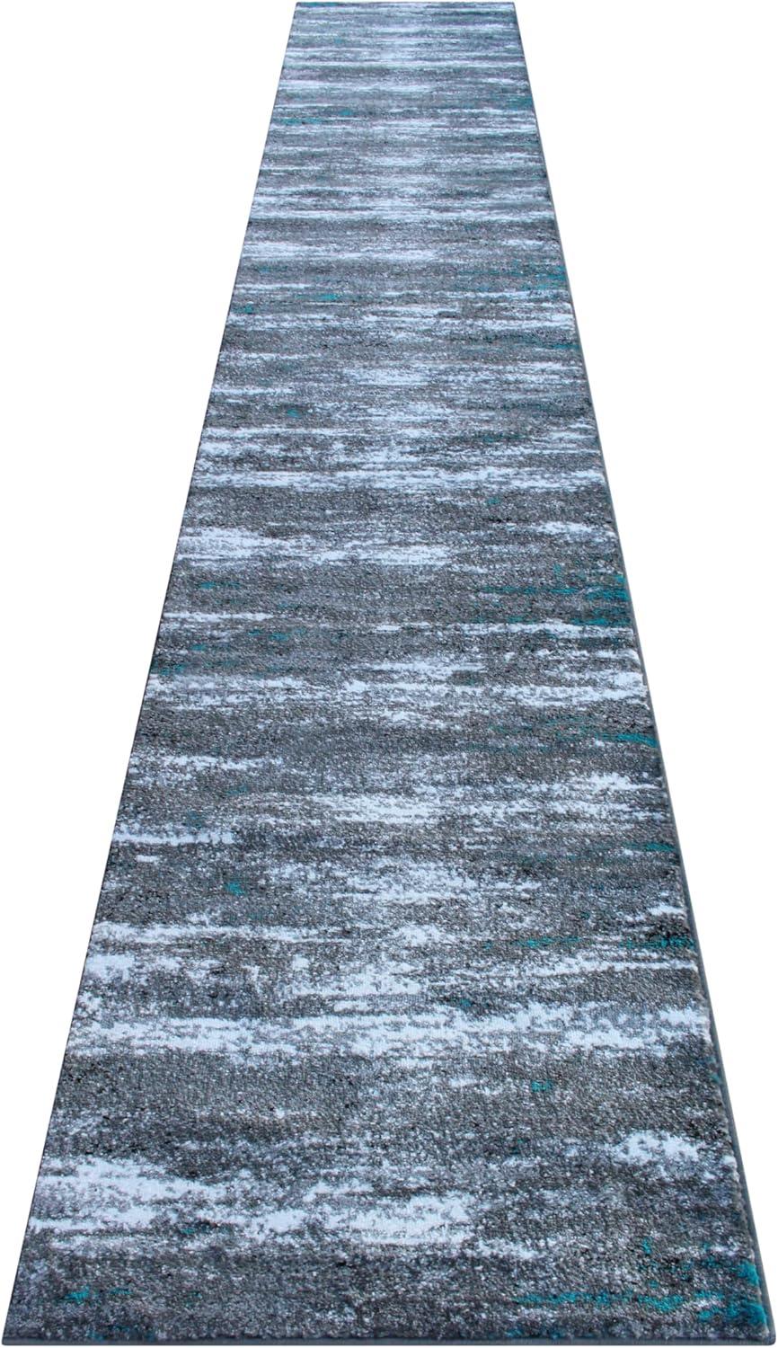 image:imageFlash Furniture Marian Collection Area Rug Distressed Turquoise Olefin Rug with Jute Backing 3 x 16 Entryway Living Room BedroomTurquoise