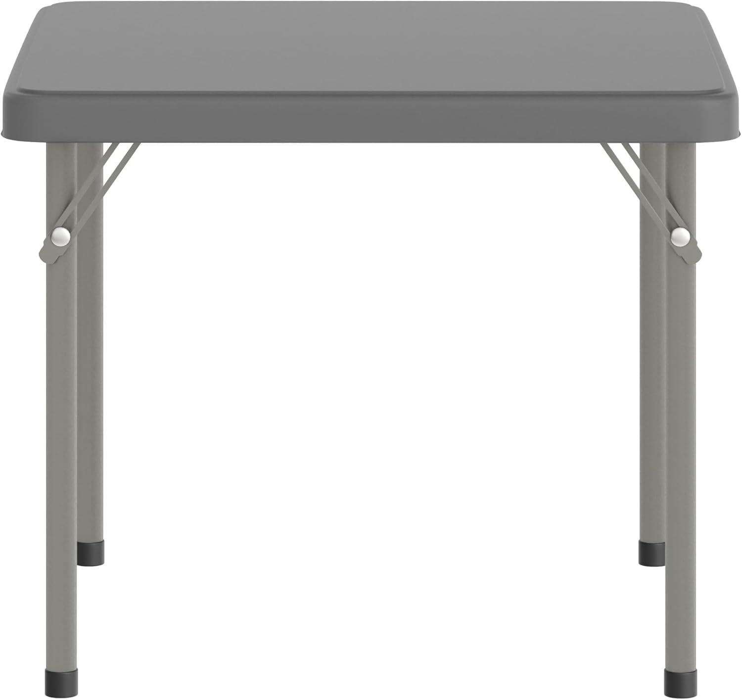 image:imageFlash Furniture Paige 24x24 Kids Folding Table with Locking Legs Commercial Grade Table Recommended for Ages 24 in Granite WhiteGranite Gray