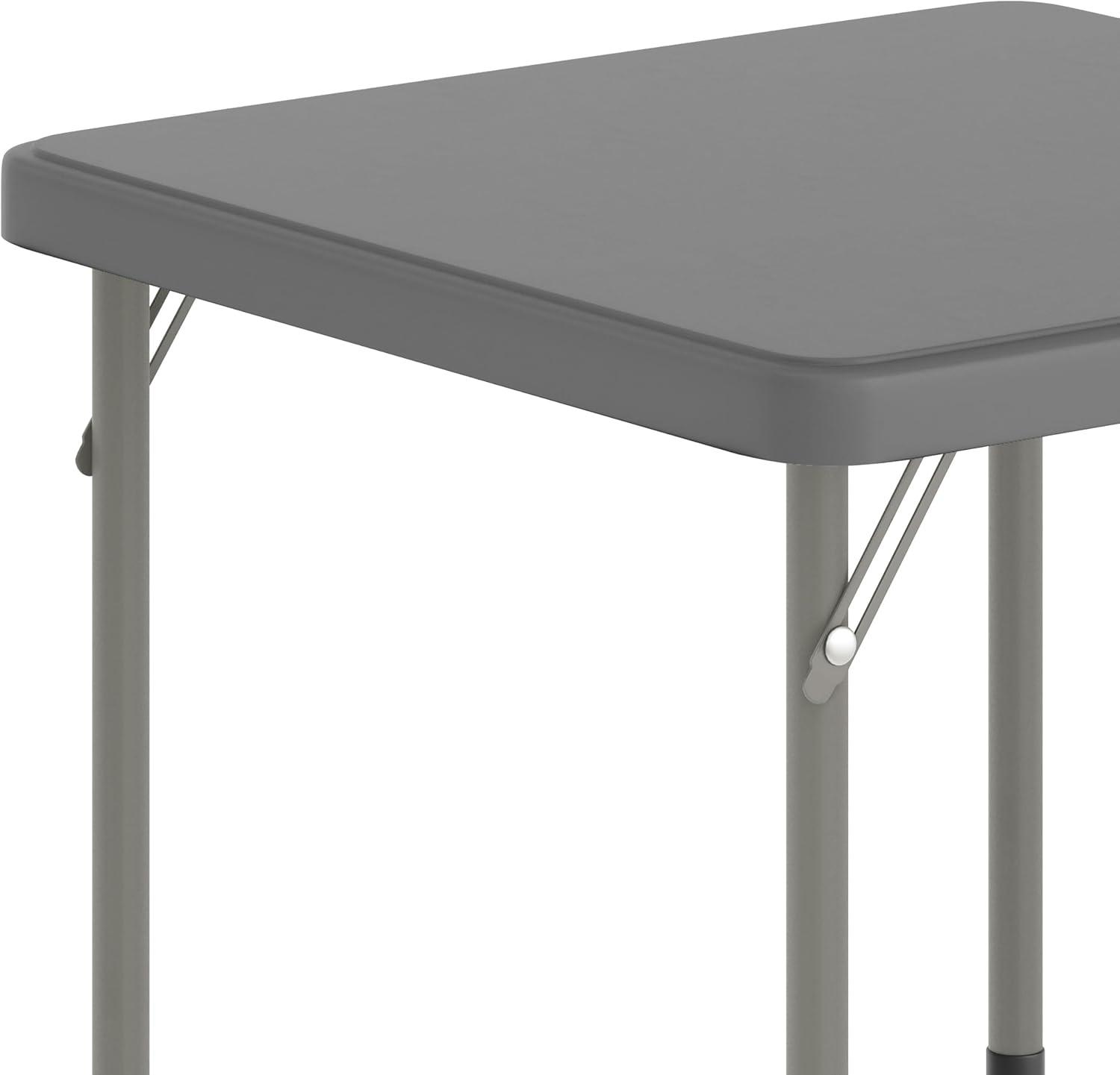 image:imageFlash Furniture Paige 24x24 Kids Folding Table with Locking Legs Commercial Grade Table Recommended for Ages 24 in Granite WhiteGranite Gray
