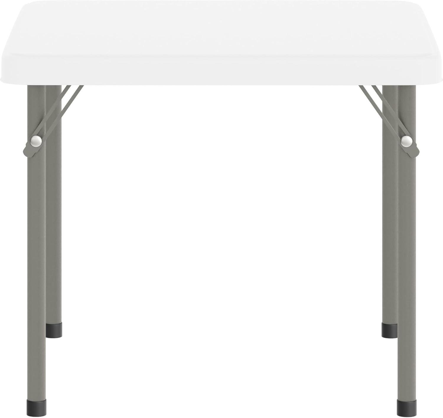 image:imageFlash Furniture Paige 24x24 Kids Folding Table with Locking Legs Commercial Grade Table Recommended for Ages 24 in Granite WhiteGranite White