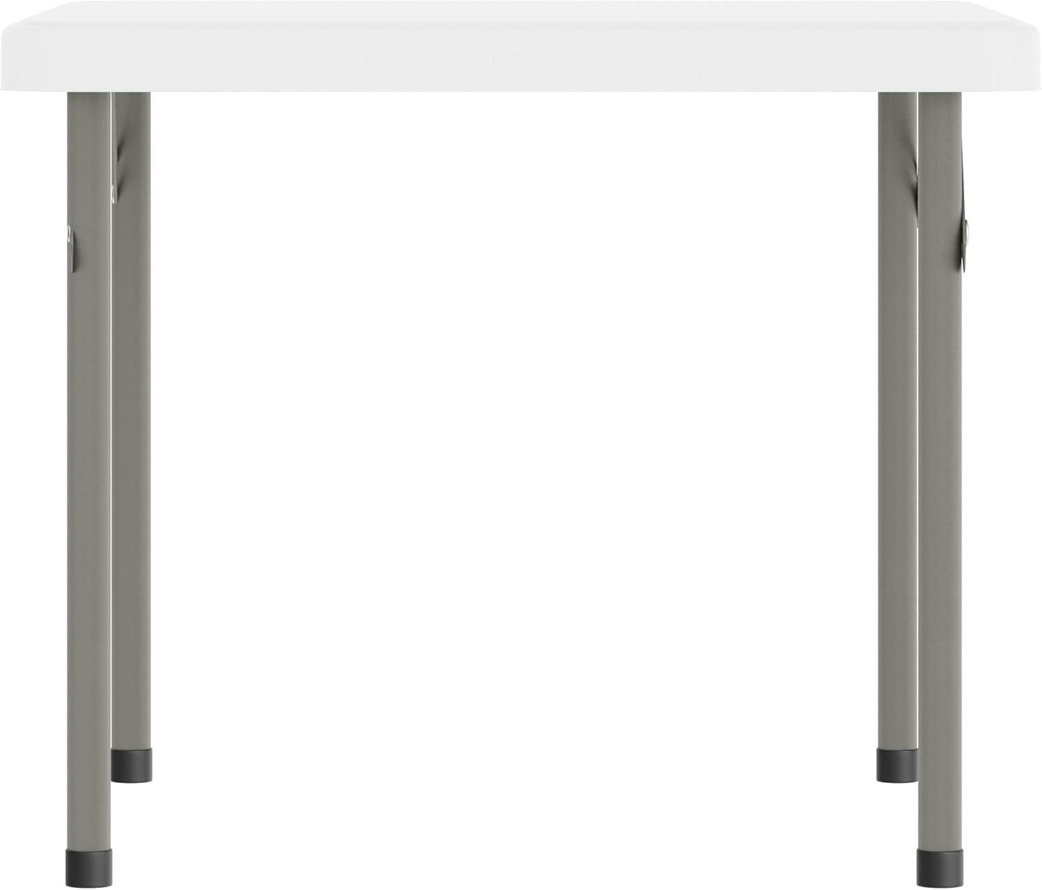 image:imageFlash Furniture Paige 24x24 Kids Folding Table with Locking Legs Commercial Grade Table Recommended for Ages 24 in Granite WhiteGranite White